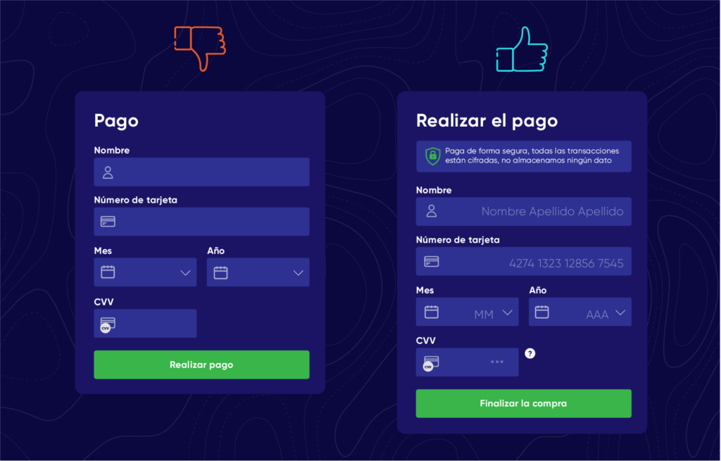 Microcopy diseño